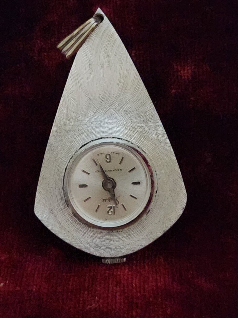 Vintage Retro Sheffield Mechanical Pocket Watch Gold Tone Pendant Swiss Made